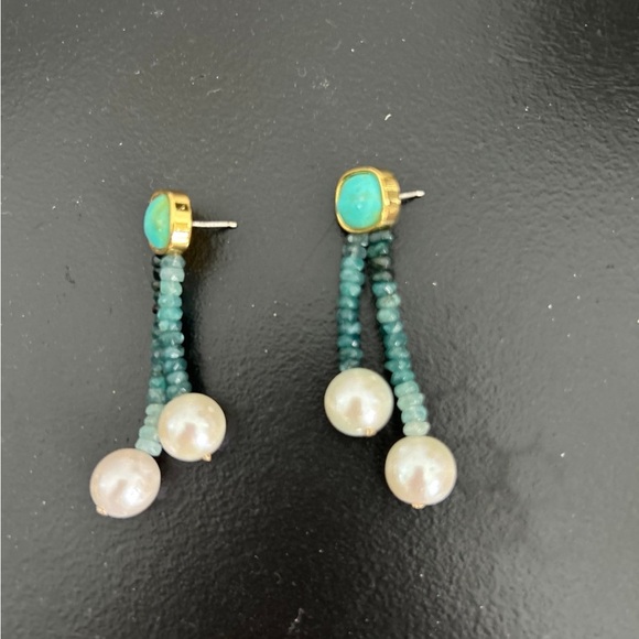 lizzie fortunato NEW  Alvar Earrings in Turquoise - Picture 2 of 3